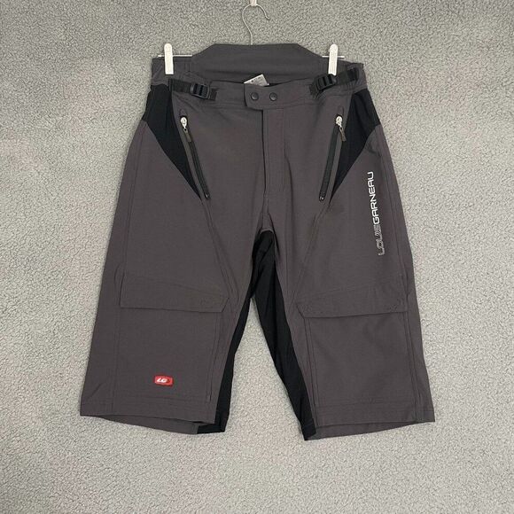 Louis‎ Garneau Cycling Shorts Men L Gray Adjustable Cargo - Picture 1 of 15